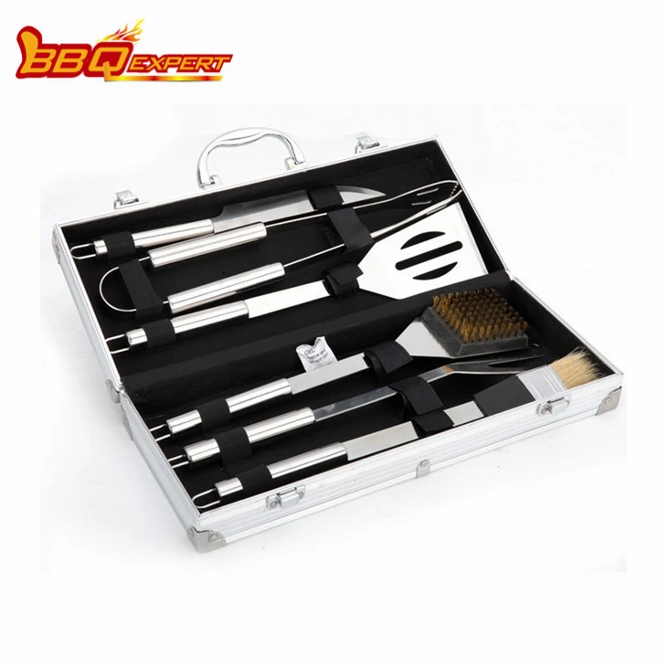 Six Pieces Combined Barbecue Grill Tool Set